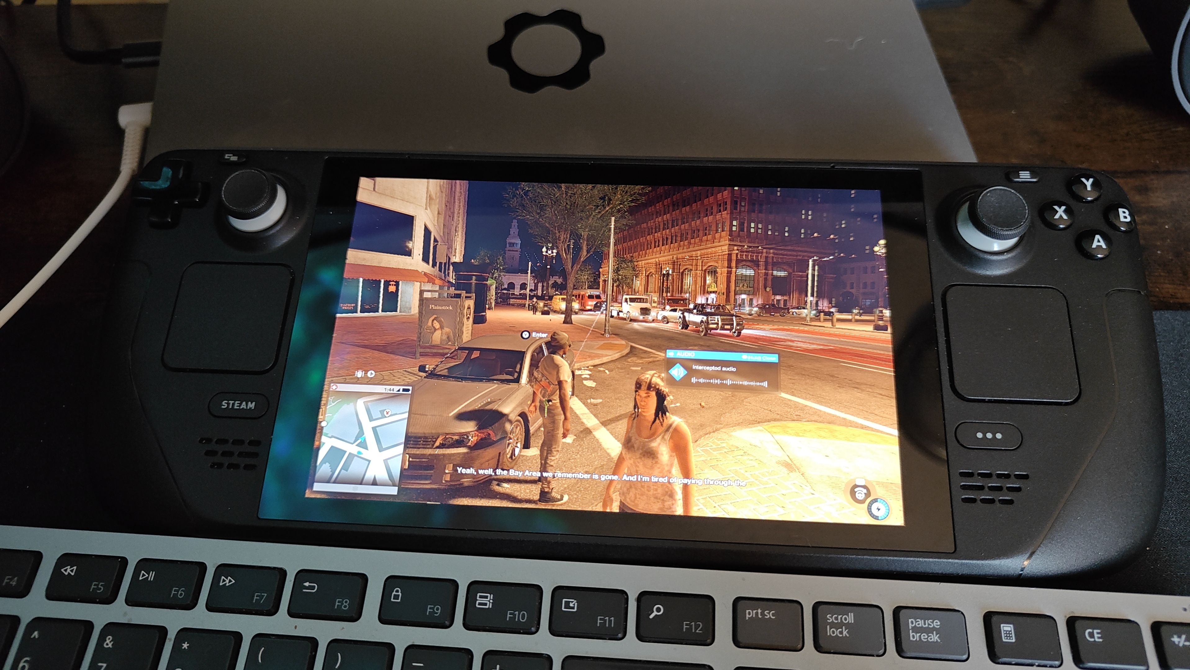 Watch Dogs 2 running on the Steam Deck via Steam Client